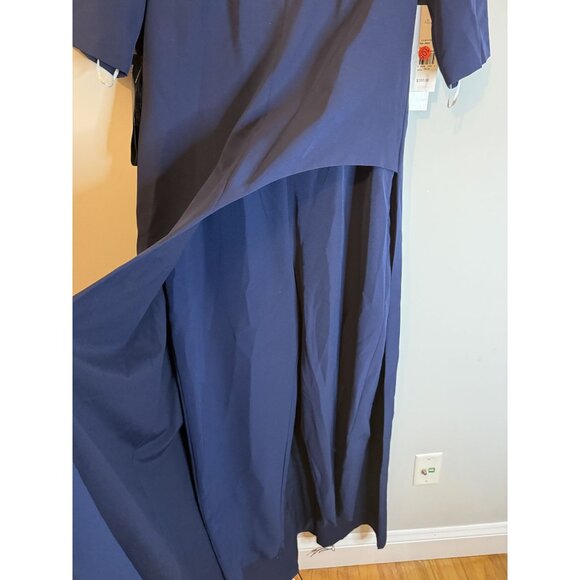 NWT Kay Unger Davina Walk Thru Jumpsuit Blue Sz 16 $308 [jb] - Picture 8 of 11